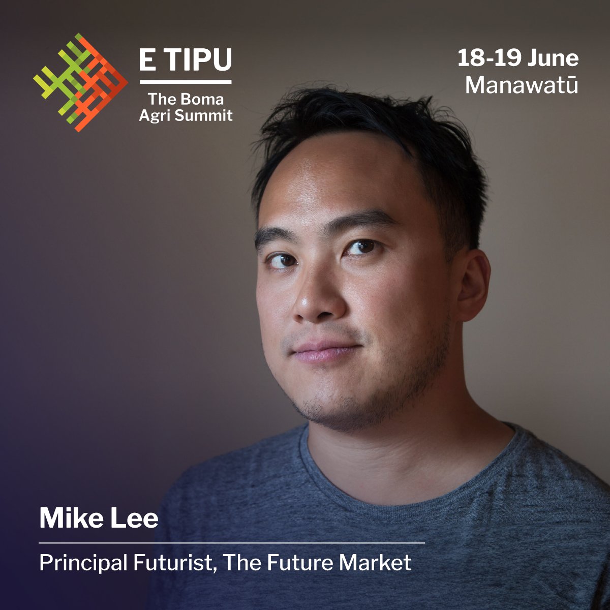 E Tipu: The New Zealand Food and Fibre Summit (@etipunz) on Twitter photo Introducing E Tipu 2024 speaker Mike Lee — principal futurist of The Future Market (<a href="/thefuturemkt/">The Future Market</a>)🔥
Read Mike’s full bio here: bit.ly/3I8myu1
Reserve your Early Bird tickets here: bit.ly/3uEf66E
#ETipu2024 #BomaAgriSummit #AgriInnovation #TheFutureOfFood Introducing E Tipu 2024 speaker Mike Lee — principal futurist of The Future Market (<a href="/thefuturemkt/">The Future Market</a>)🔥
Read Mike’s full bio here: bit.ly/3I8myu1
Reserve your Early Bird tickets here: bit.ly/3uEf66E
#ETipu2024 #BomaAgriSummit #AgriInnovation #TheFutureOfFood