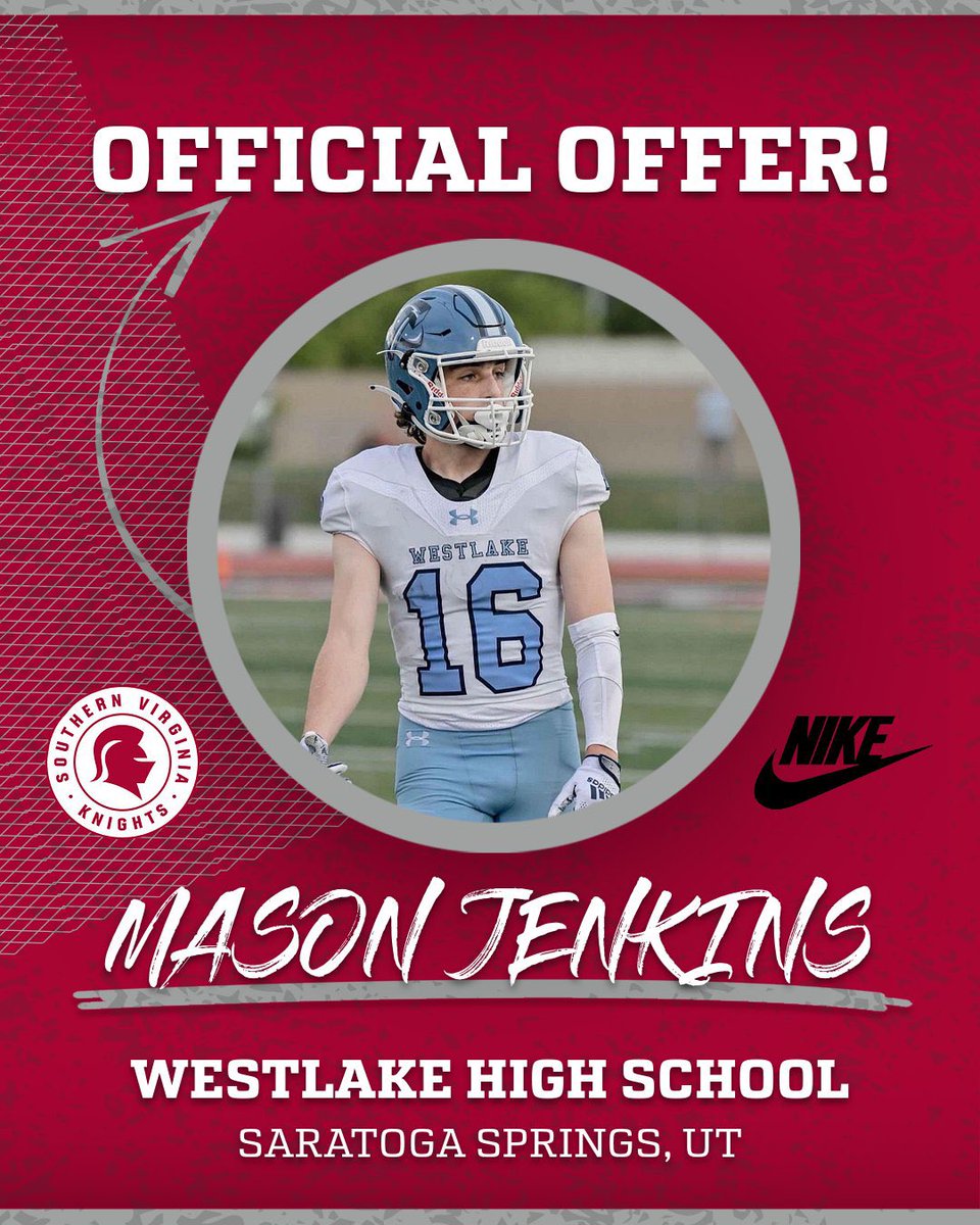 Mason Jenkins (@masonjenks11) on Twitter photo Grateful and blessed to receive my first college offer from <a href="/knight_ftbl/">SVU Knights Football</a> Thank you to all the Coaches who have helped me.
Big thanks to my Heavenly Father and parents who have helped me along the way #SVU #GoKnights <a href="/CoachMJMurdoch/">Mark Murdoch</a>
<a href="/RossApoWR_EZ/">Ross Apo🇹🇴</a> <a href="/CoachAAle/">Arnold Ale</a> <a href="/SKekuaokalani/">Sam Kekuaokalani</a> Grateful and blessed to receive my first college offer from <a href="/knight_ftbl/">SVU Knights Football</a> Thank you to all the Coaches who have helped me.
Big thanks to my Heavenly Father and parents who have helped me along the way #SVU #GoKnights <a href="/CoachMJMurdoch/">Mark Murdoch</a>
<a href="/RossApoWR_EZ/">Ross Apo🇹🇴</a> <a href="/CoachAAle/">Arnold Ale</a> <a href="/SKekuaokalani/">Sam Kekuaokalani</a>