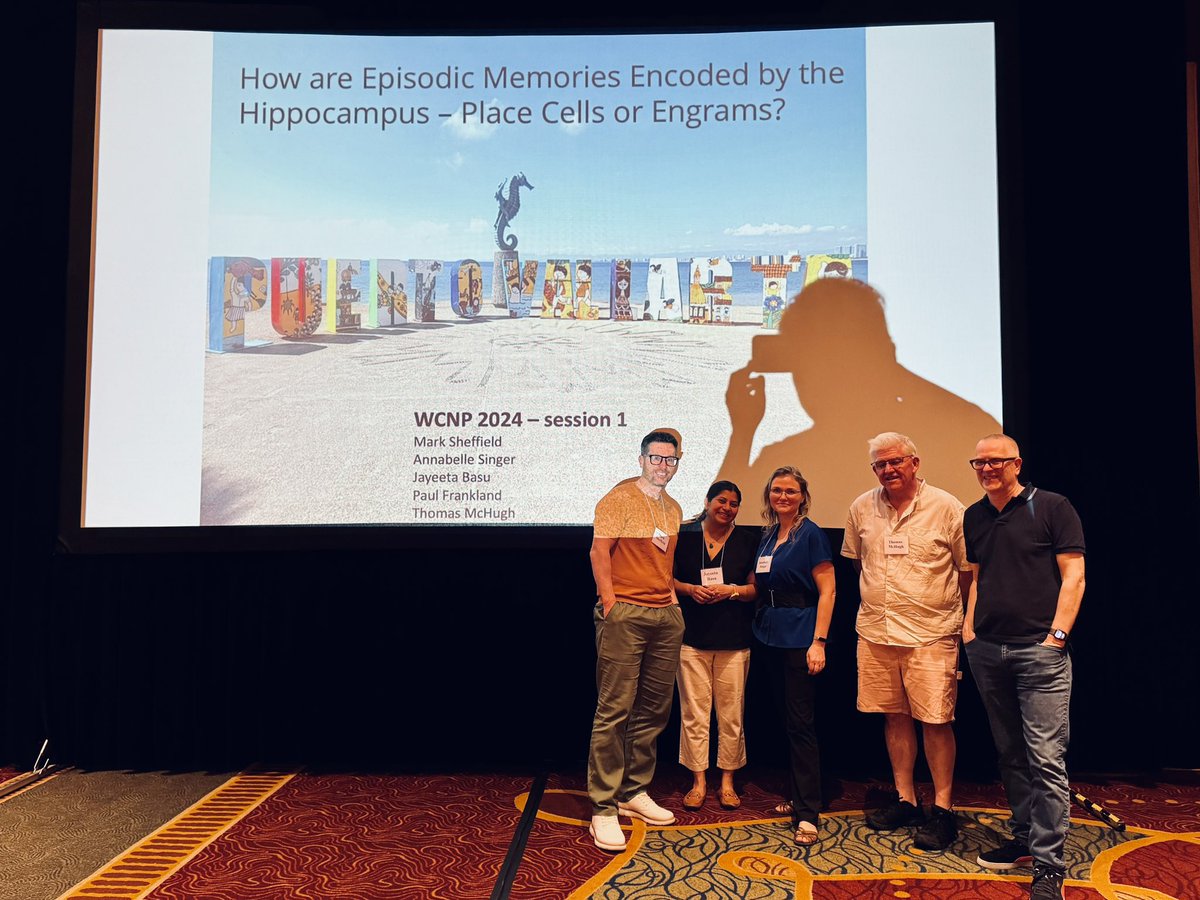 Kicked off what is sure to be an eventful week at the @wcnpmeet with @Franklandlab, @DrACSinger , @ikebukuro_tomu, @basu_lab_NYU. 

Thank you to the organizers and steering committee for gathering us all in sunny PV.

📸: @AlbertLeeNeuro