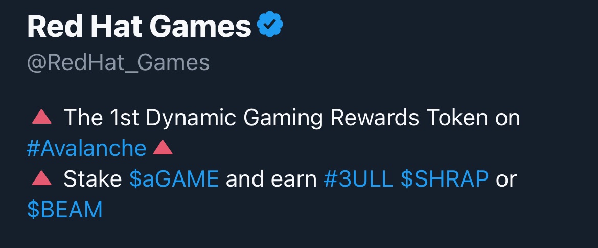 RedHat_Games's tweet image. We are verified! 

#AVAX #aGAME #TakingOver