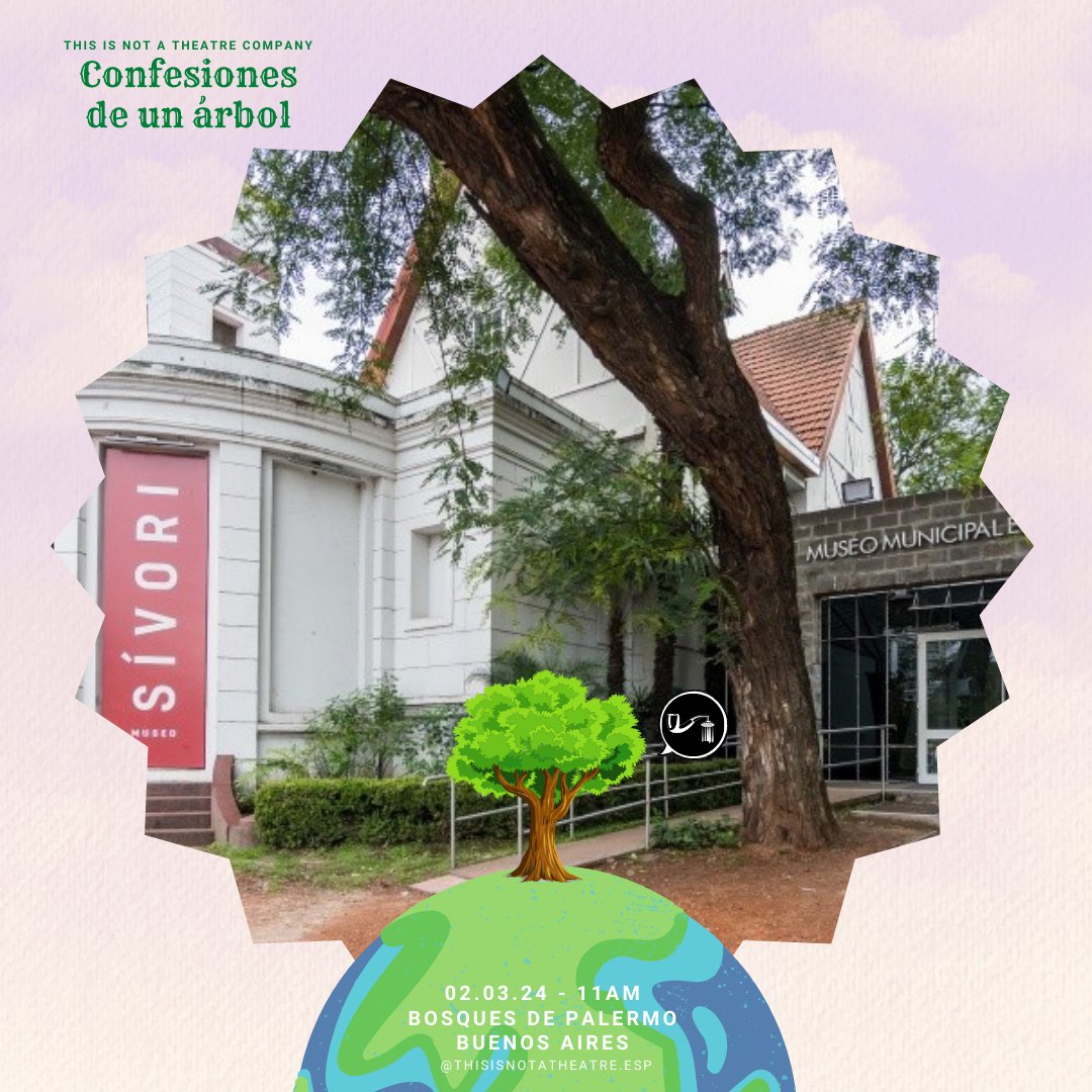 Función gratuita de la obra audio site-specific Confesiones de un árbol en los Bosques de Palermo el 02 de marzo a las 11h. ¡Los árboles hablan! Si quieres conocer sus secretos, únete a nosotros enfrente a la entrada del Museo Sívori. ¡Gratis!
