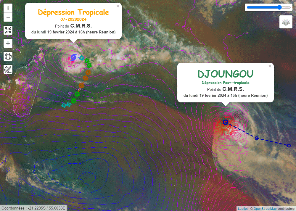 meteo_reunion's tweet photo. Le commentaire du lundi 19 février 2024 à 22h00 (heure Réunion) est en ligne... A suivre de très très très près... https://t.co/Tn0FuK47aD https://t.co/Z5ncoRRagJ