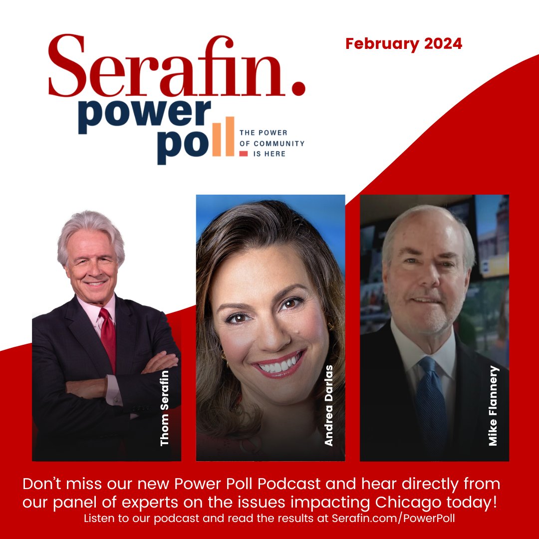 Our February Power Poll results are in! Tune in to our podcast and hear directly from panelists <a href="/thom_serafin/">Thom Serafin</a>, media personality <a href="/AndreaDarlas/">Andrea Darlas</a> and political expert <a href="/PoliticalEditor/">MikeFlanneryFOX32</a> on the topics impacting Chicago today. podcasts.apple.com/us/podcast/chi…