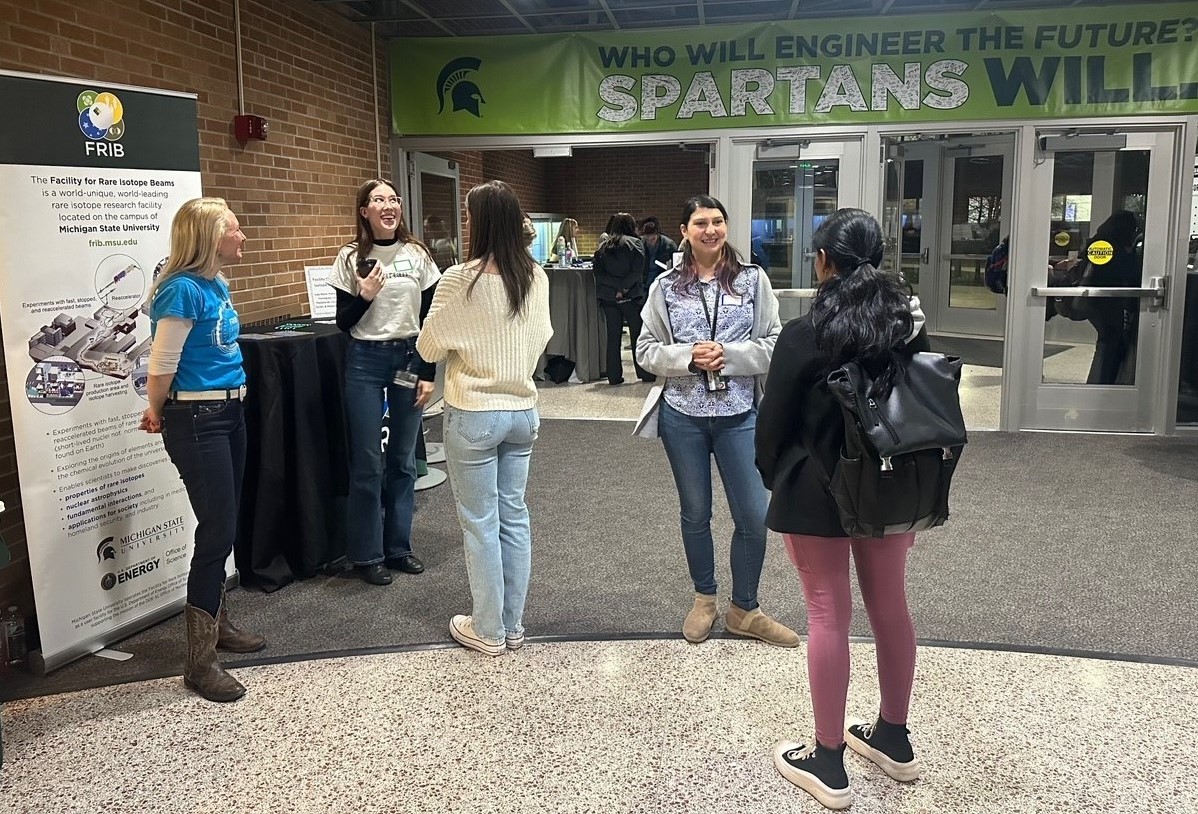 Happy Engineers Week! #FRIB staff participated in the Women in Engineering Job Exploration Night at @MSU_EGR on 8 February. The event was held for women in engineering to network and find opportunities for employment. #Eweek2024 #STEMeducation #WorkforceDevelopment