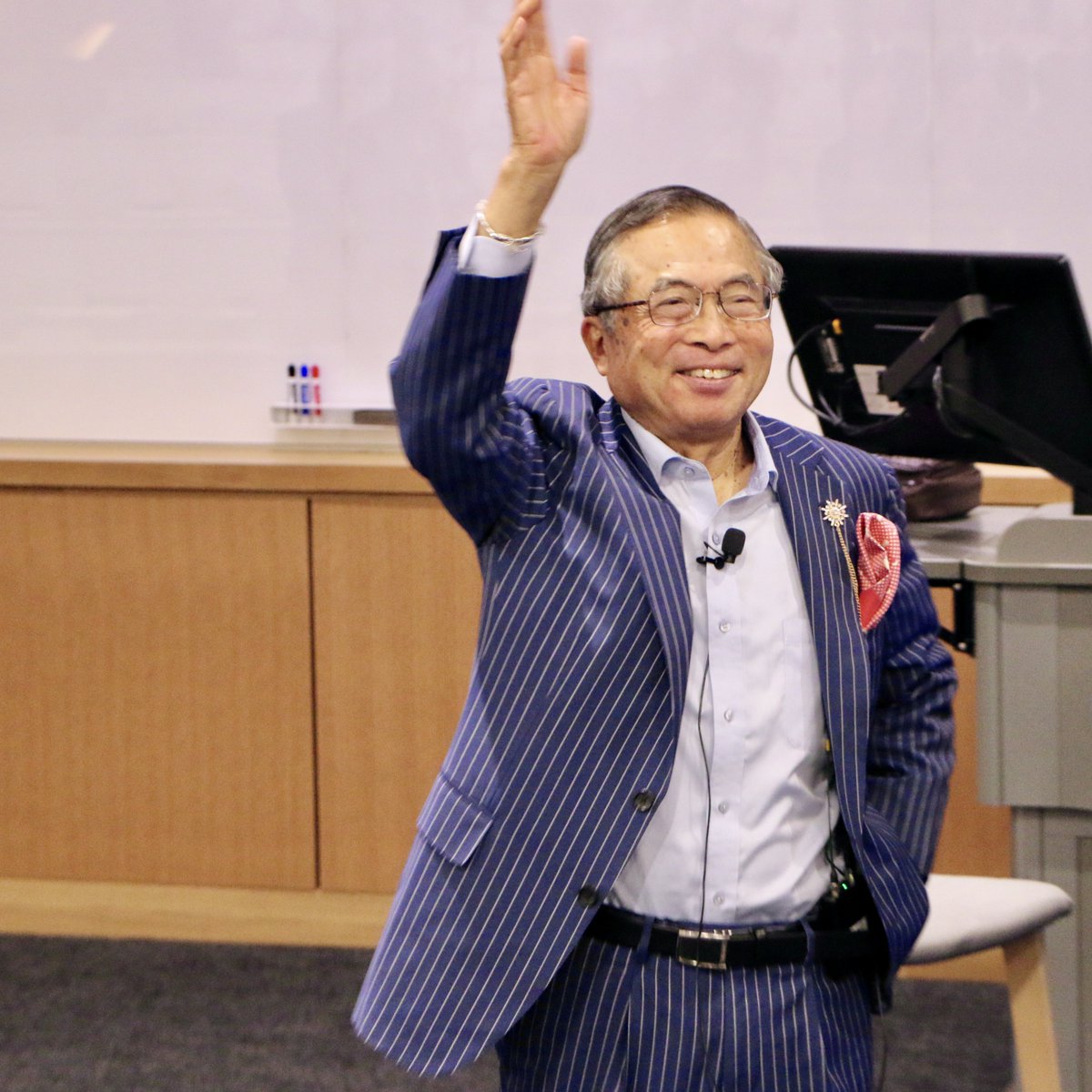 ECEflorida's tweet photo. Such an honor to host ECE Florida alumnus Dr. Sachio Semmoto (MS '68, PhD '71) for a Q&amp;A session this morning in Malachowsky Hall. The event was moderated by the Sachio Semmoto Chair of ECE Florida Dr. Mark Tehranipoor. https://t.co/cu2yLWa9dD