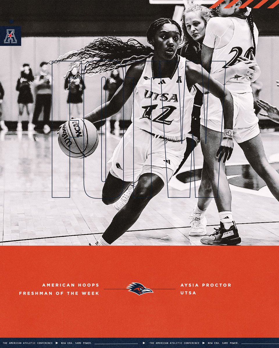 🏀𝗙𝗿𝗲𝘀𝗵𝗺𝗮𝗻 𝗼𝗳 𝘁𝗵𝗲 𝗪𝗲𝗲𝗸🏀

Aysia Proctor x <a href="/UTSAWBB/">UTSA Women’s Basketball</a> 

#AmericanHoops