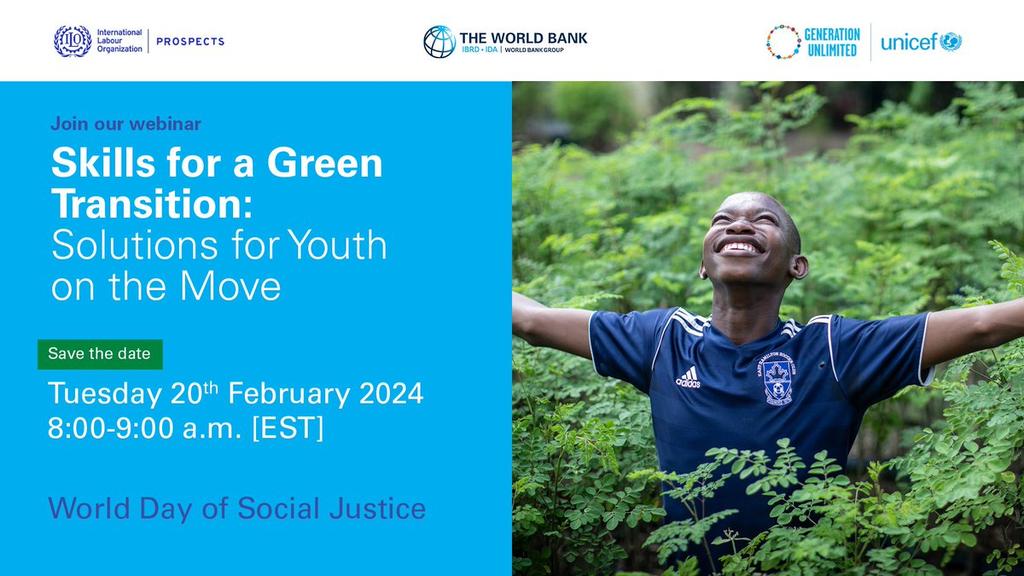 Our Research Director, @CKwauk, will be moderating the 'Skills for a Green Transition: Solutions for Youth on the Move' webinar on Tues, February  20th. We are proud to have developed this publication along with UNICEF. 🗓️ 8:00 am EST Join here: bit.ly/3I0xDNL