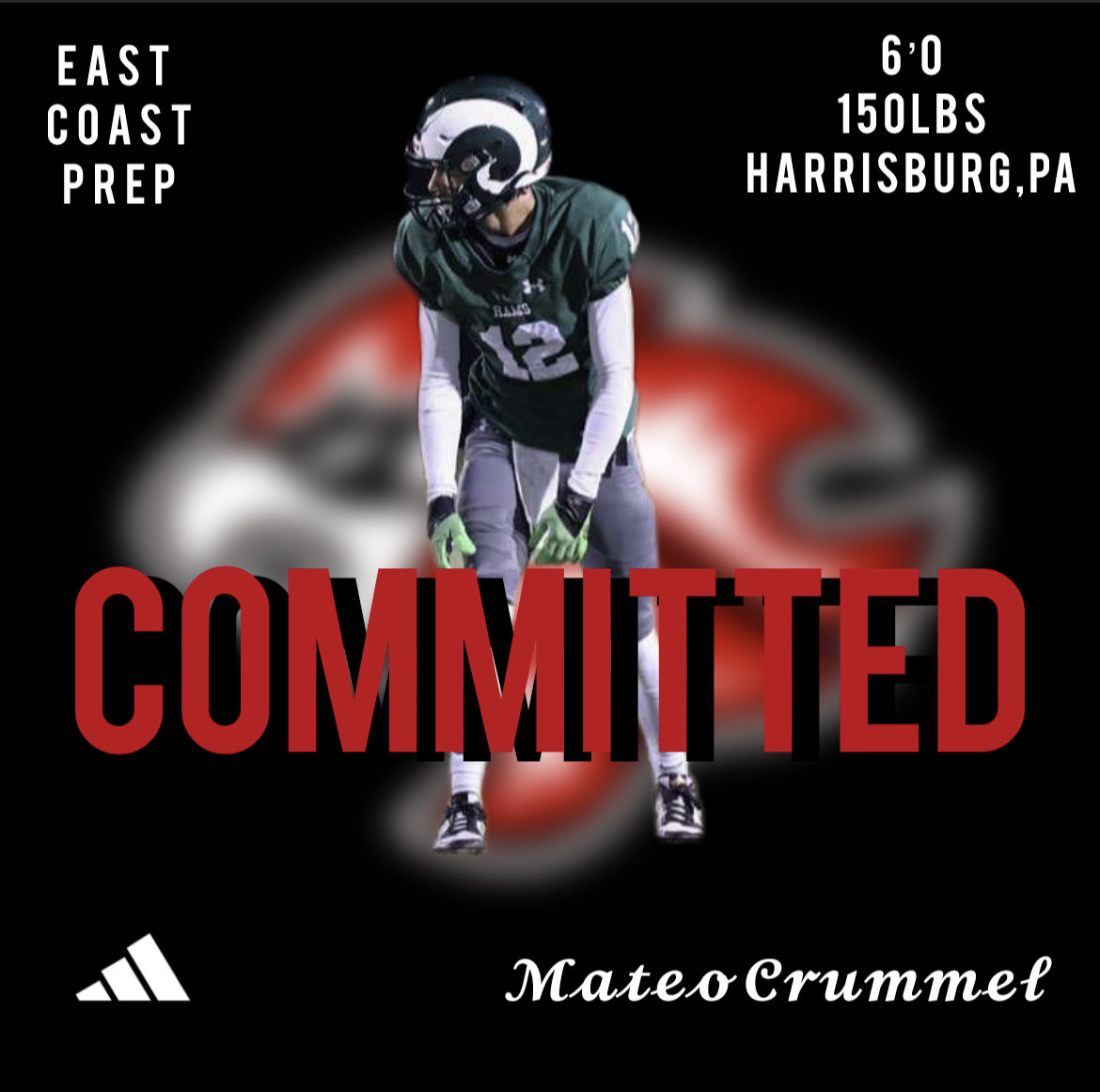 After taking official visits for both track and football; I have decided to commit to East Coast Prep for football and reclassify to the Class of 2025. @ECP_Football @toddavasey @Abaskerville_7