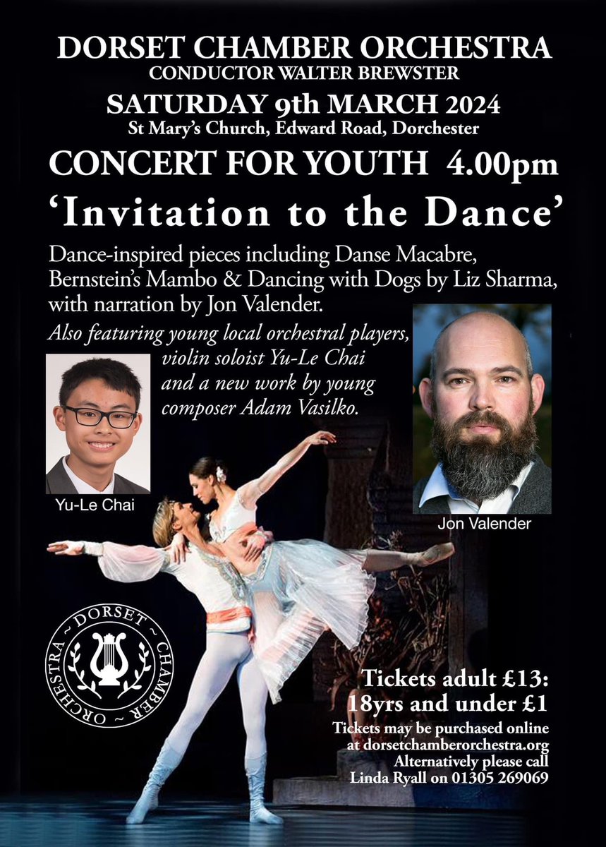 Very excited for this concert with <a href="/ChamberDorset/">DorsetChamberOrchestra</a> which featured two of our students, with Yu-Le playing solo violin and Adam having a composition premiered. <a href="/BS_headteacher/">Dr Dorian Lewis</a>