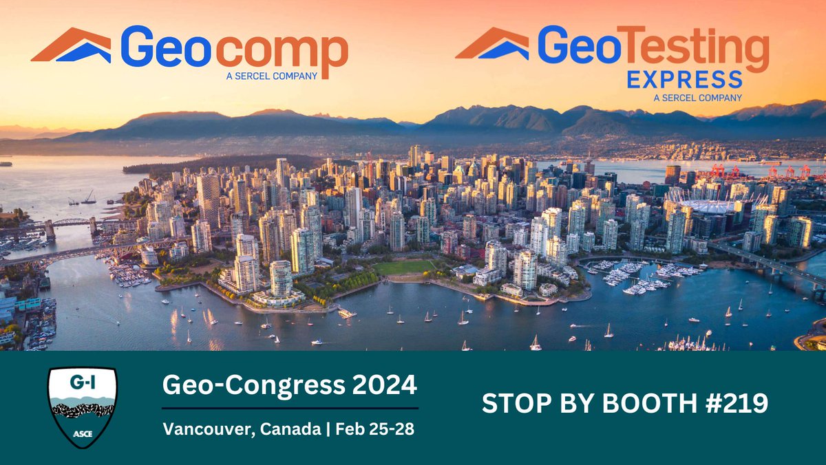 Next week, we will be at Geo-Congress in Vancouver, Canada, February 25-28. Visit Geocomp/GTX staff at booth #219 

We're excited to connect with industry experts, engage in thought-provoking discussions, and explore new avenues for collaboration 

#GeoCongress2024
