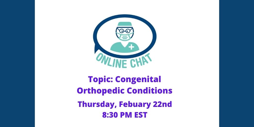 Do you have questions about congenital orthopedic conditions? Join our #OrthopedicSurgeons on Thursday, Feb. 22nd at 8:30 PM EST for a free group online chat. See tinyurl.com/ICLLChat for details. #PediatricOrthopedics #LimbLengthening #DrShawnStandard #ICLL #ICLLChat