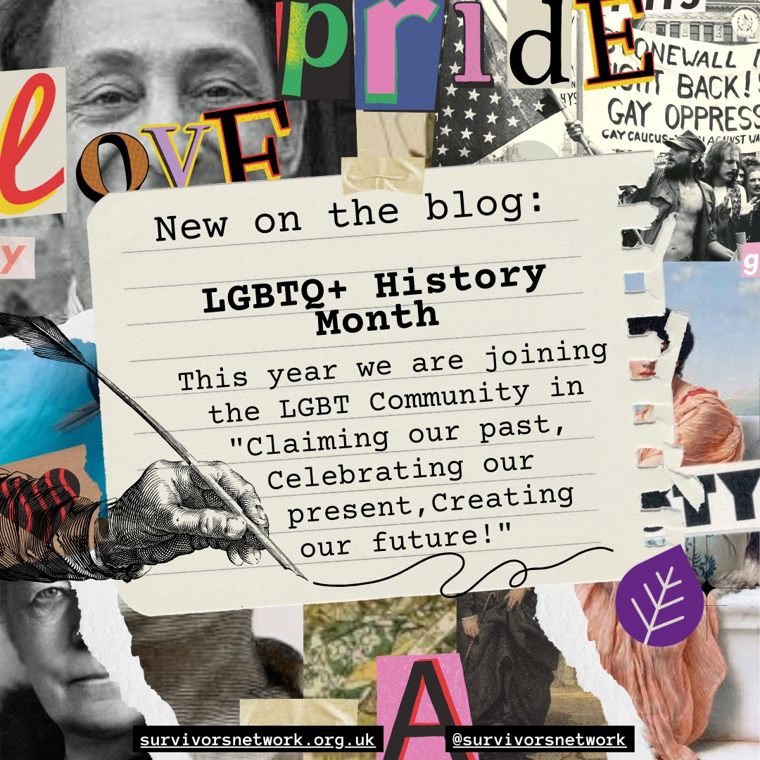 Follow the link to read our new blog post celebrating LGBTQ+ History! 🏳️‍🌈 We have put together some brilliant resources so you can learn more about LGBTQ+ History and find out how to celebrate here in Brighton!  survivorsnetwork.org.uk/lgbt-history-m…