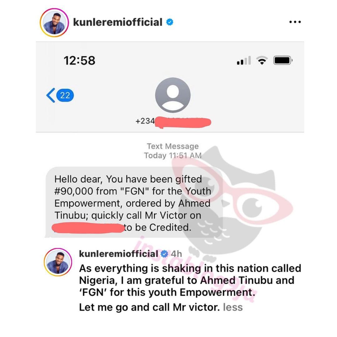 instablog9ja's tweet photo. Actor Kunle Remi expresses gratitude to President Tinubu for allegedly ‘empowering him and other Nigerian youth’ https://t.co/Dzs2eXpgcF