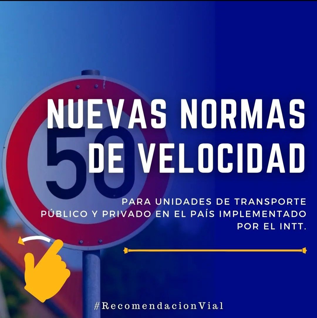 terminaljfr's tweet photo. 1
#18feb INTT establece nuevas normas de velocidad para vehículos de transporte público y privado.
Creando conciencia vial
Juntos por la vida y la paz.
#inttcontigo
#viajeseguro https://t.co/rER4Ak0ZJ9