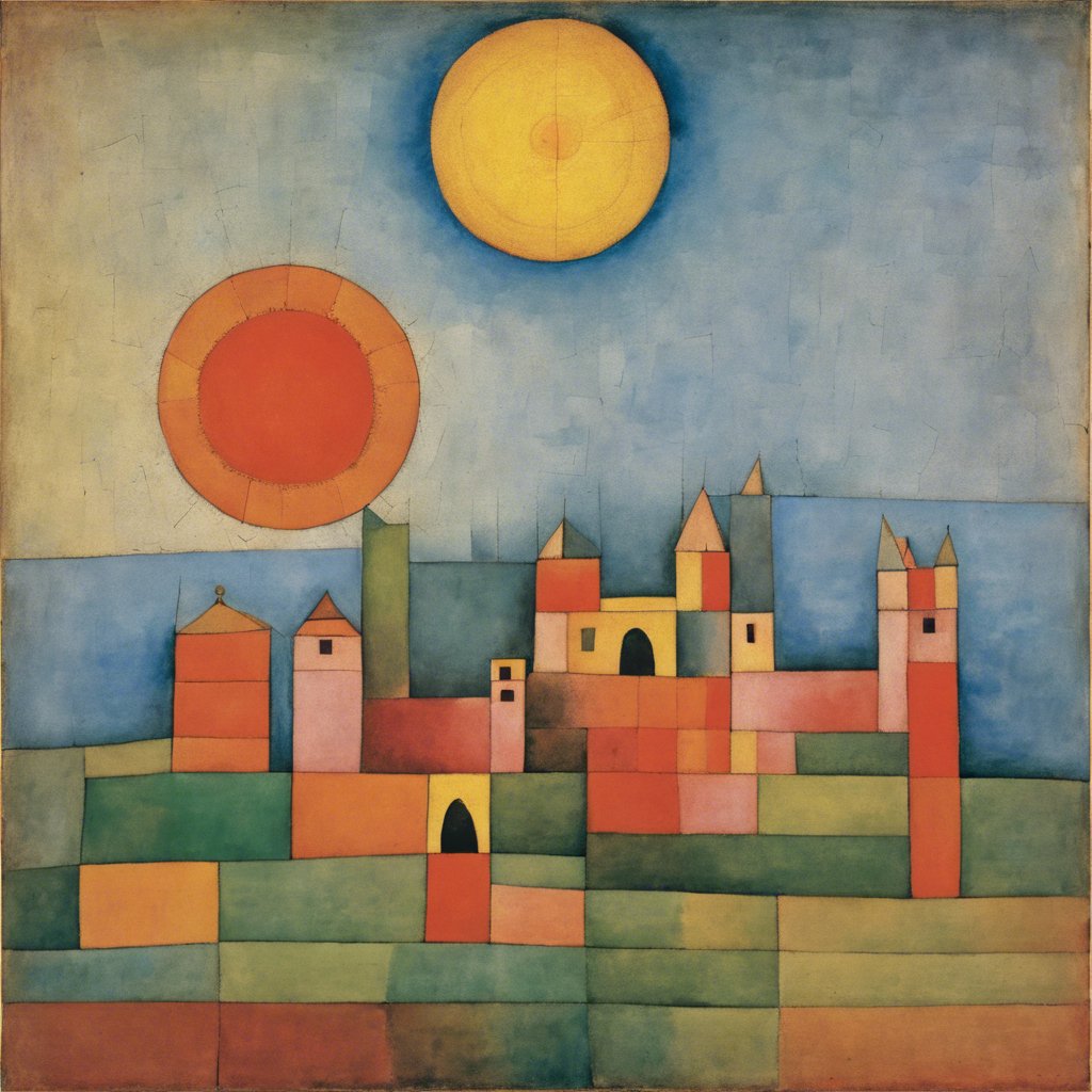 Palette_vision's tweet photo. homage to paul klee: "Castle and Sun" https://t.co/J0WGyDavl1
