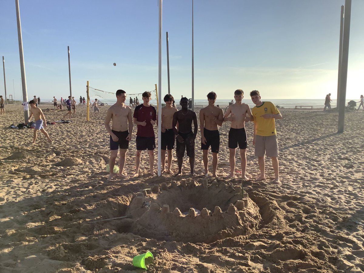 Sand castle building comp today alongside a beach volleyball tournament! Great fun in the sun <a href="/BGSBristol/">BristolGrammarSchool</a>