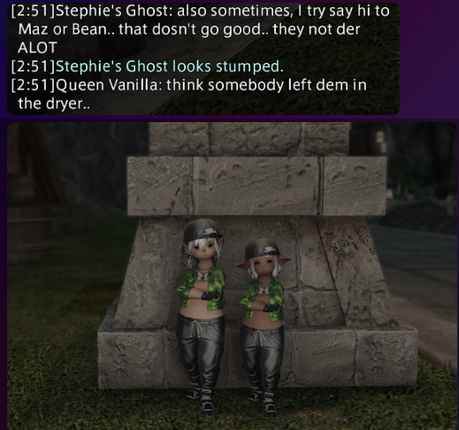 Taking 2 years off of a game, losing so many friends because of silly drama that we were barely involved in, coming back and getting all of your friends back..it's heartwarming. I love these people. Never stopped.

<a href="/Vanilla_ENVT/">🤍Vanilla🎀 | ✨ Moon Squirrel 🌙 VTuber</a> You so lovely!

Also, yes... we did shrink.
#FF14SS