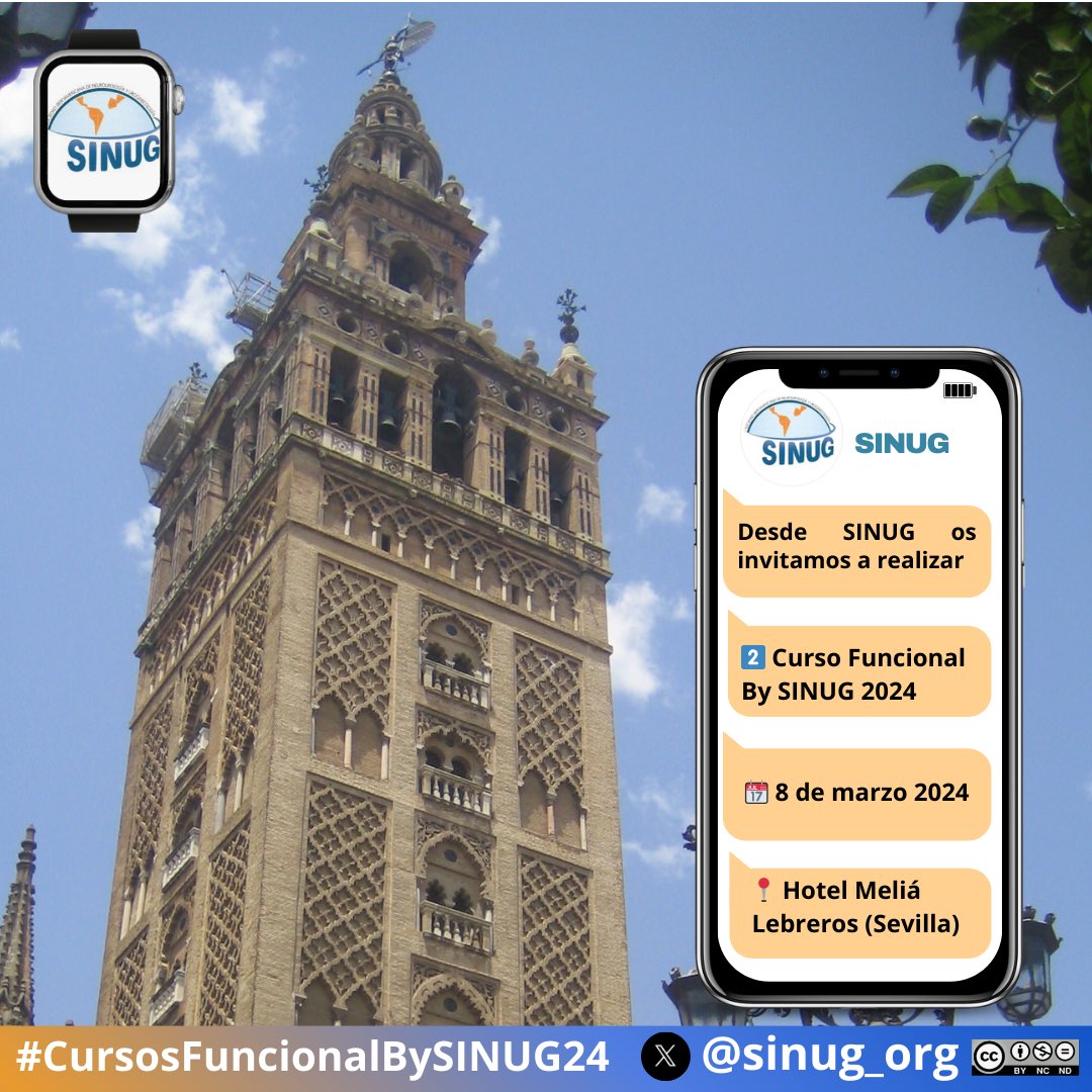 sinug_org's tweet photo. 📆Hoy #lunes desde SINUG os invitamos a inscribiros en la próxima edición del
📌 “Curso Funcional By SINUG 2024” que se celebrará el día 
📅 8  de marzo de 2024, en el
📍Hotel Meliá Lebreros, #Sevilla 
➕Información ⤵️ 
🌐 https://t.co/lInIm2B1eL 
#CursosFuncionalBySINUG24 https://t.co/2yonna9frx