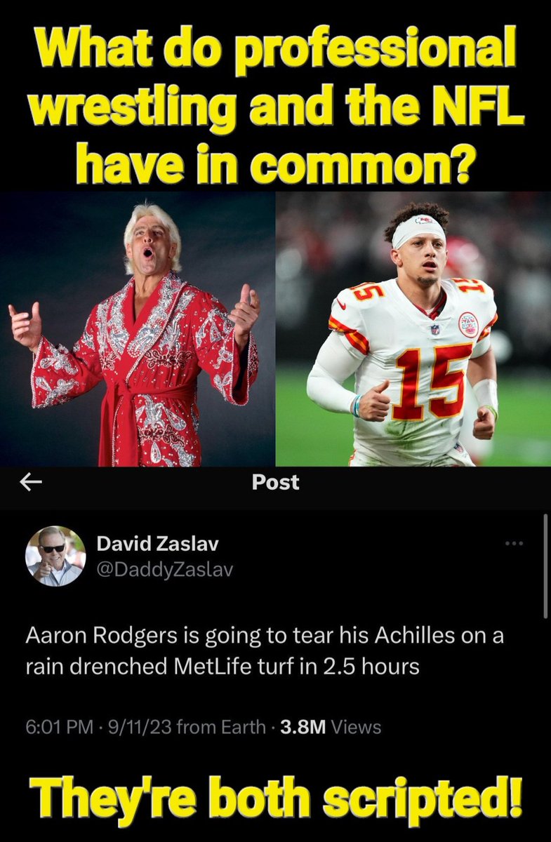 Nunyabizness81's tweet image. #NFL #NFLFake #NFLScripted
#footballisfake