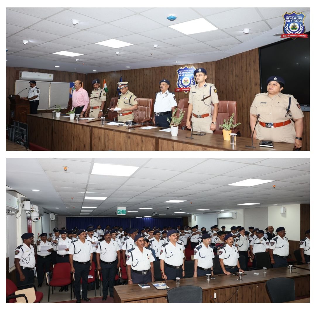 Today, on 19.02.2024, marked a significant milestone as the Traffic Warden Organization, established in 1985, celebrated its 55th batch oath-taking ceremony at the Office of the Commissioner of Police. Bengaluru Commissioner B. Dayananda IPS, Joint Commissioner of Police M.N.