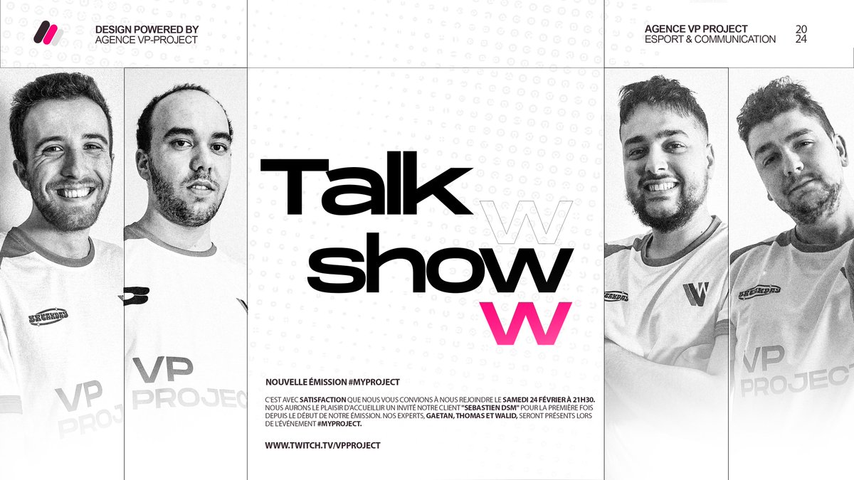 Agency_VP's tweet image. Nous sommes ravis d&apos;accueillir un invité spécial lors de notre prochaine émission #MyProject ! 🎙️

Rejoignez-nous le samedi 24 février à 21h30 pour découvrir ses perspectives uniques sur notre thématique 📝