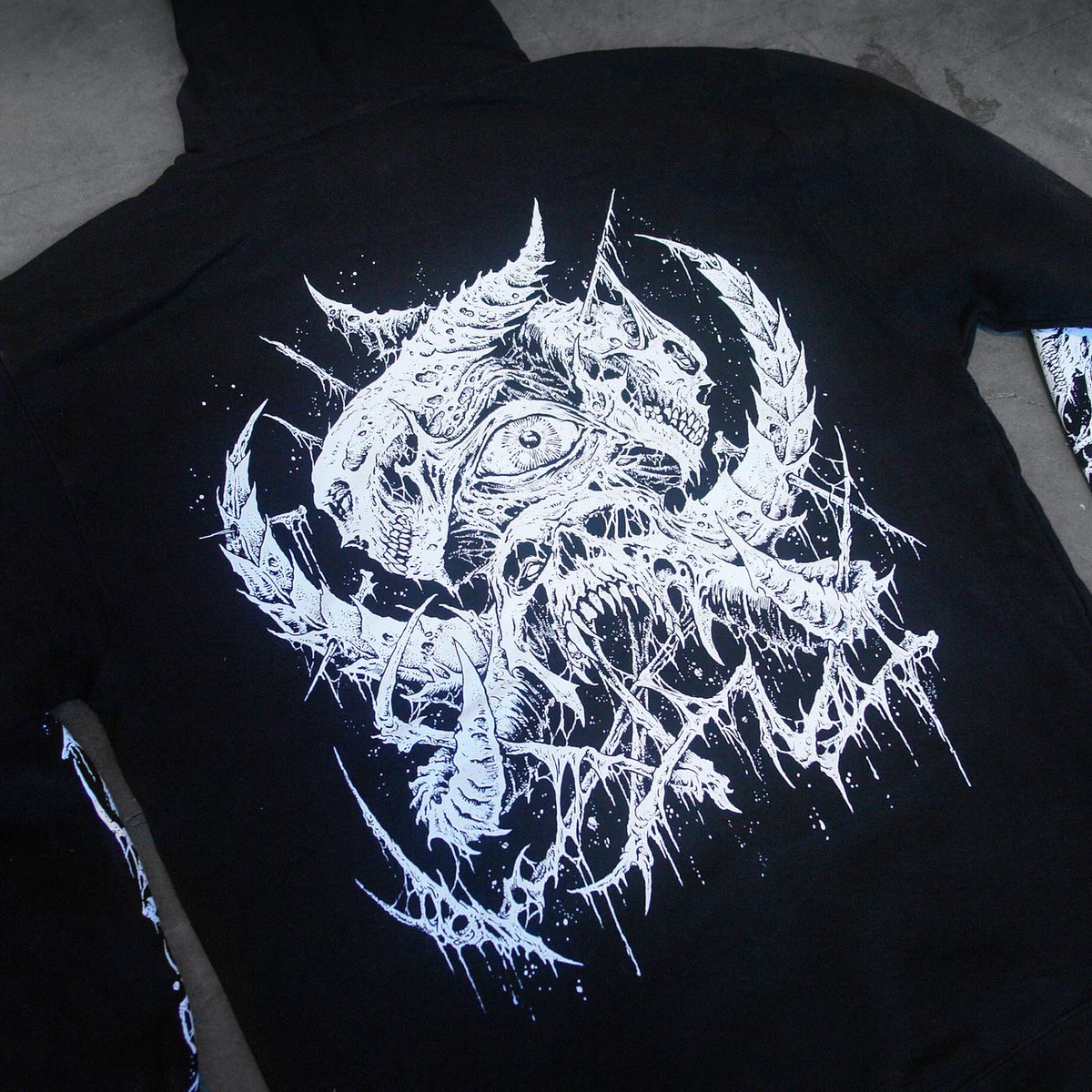 Check out the “Doom” hoodie with artwork and logo by the one and only Mark Riddick (RIDDICKART) Available now in our US and Euro store US: whitechapel.merchnow.com EU: impericon.com/de/search/Whit…