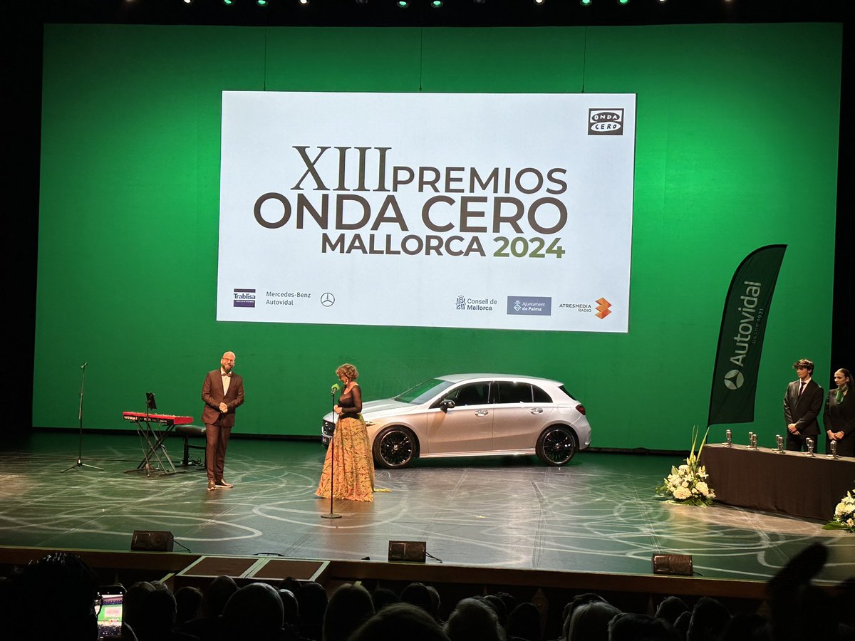En la gala de los premios Onda 0 Mallorca #PremiosOCRMallorca. Impresionante gala, como siempre!!