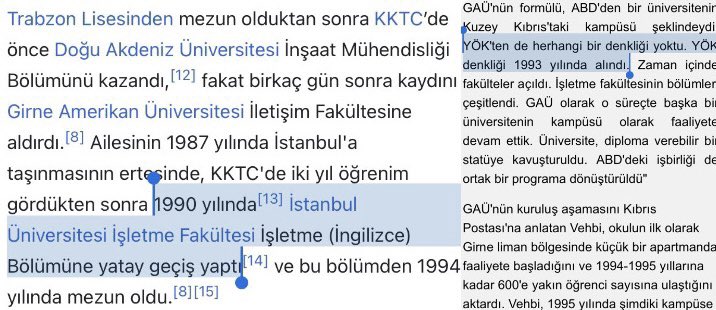 ozanozcnn's tweet photo. Ekrem İmamoğlu’nun üniversite diploması hakkında yarın suç duyurusunda bulunacağım.

1990 yılında bir apartman dairesinden bozma 7 öğrenci ile faaliyete geçen ve kalifiye olmayan Girne Amerikan Üniversitesi’nden İstanbul Üniversitesi İngilizce İşletme bölümüne yatay geçiş yapan İmamoğlu’nun, bunu yapması imkansız.

Çünkü Girne Amerikan Üniversitesi’nin Türkiye’de YÖK tarafından 1993 yılından itibaren tanındığı, geçişin sahte evrakla yapılmış olacağı sürülmüştü. Ekrem İmamoğlu ise halen bu iddialara cevap veremedi.

1.görsel: Ekrem İmamoğlu’nun eğitim kariyeri
2.görsel: Girne Amerikan Üniversitesi (GAÜ) Yöneticiler Kurulu Başkan Yardımcısı Asım Vehbi’nin açıklaması