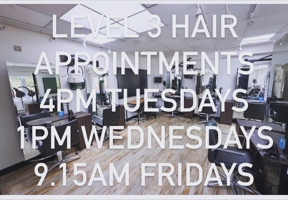 Hair appointments available, please call 01792 284049 to book