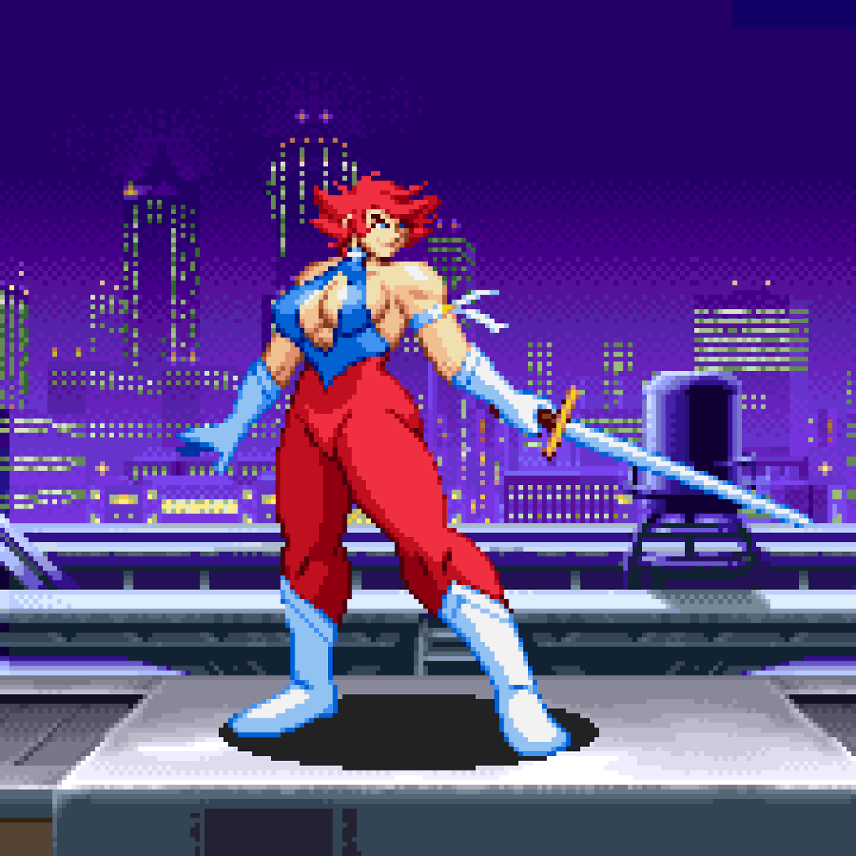 Cutie Honey - The Warrior of Love #pixelart #spritework #cps2
