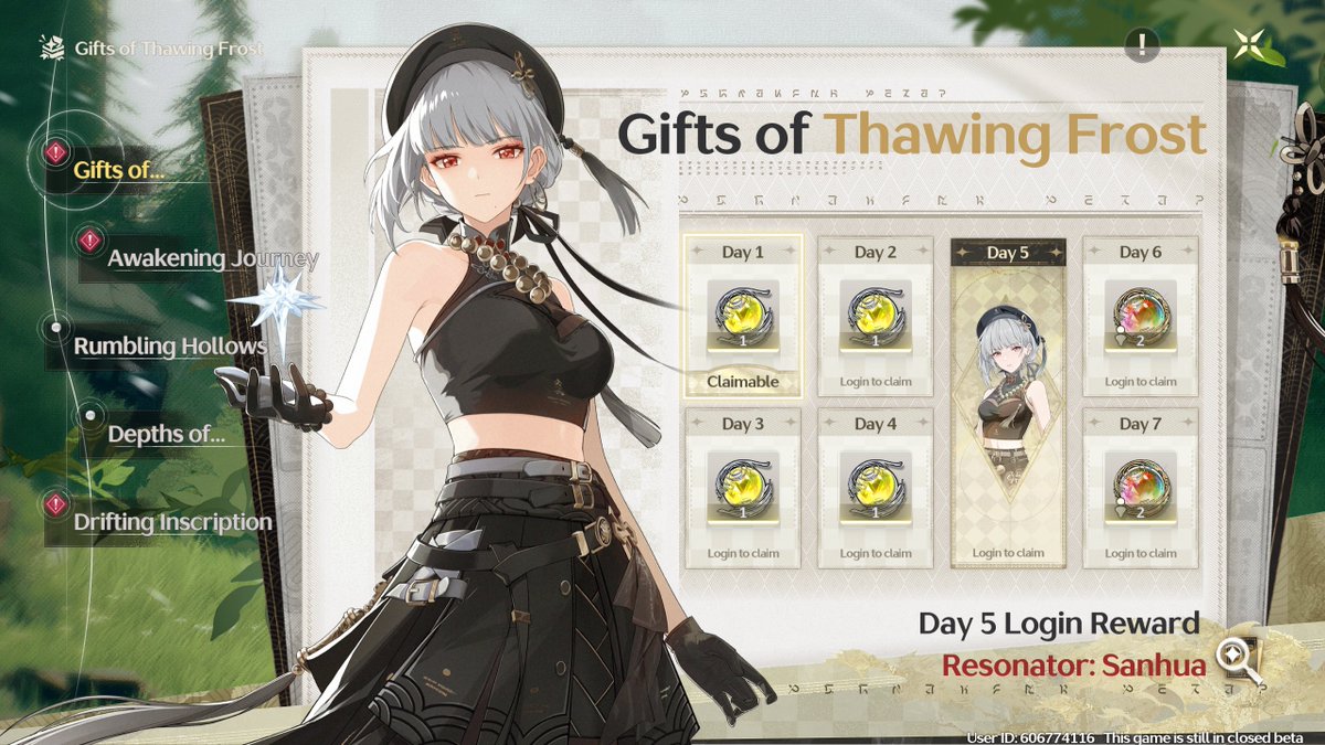 Log In de la Beta de Wuthering Waves. No sé si esto es lo mejor o el baile de la tortuga