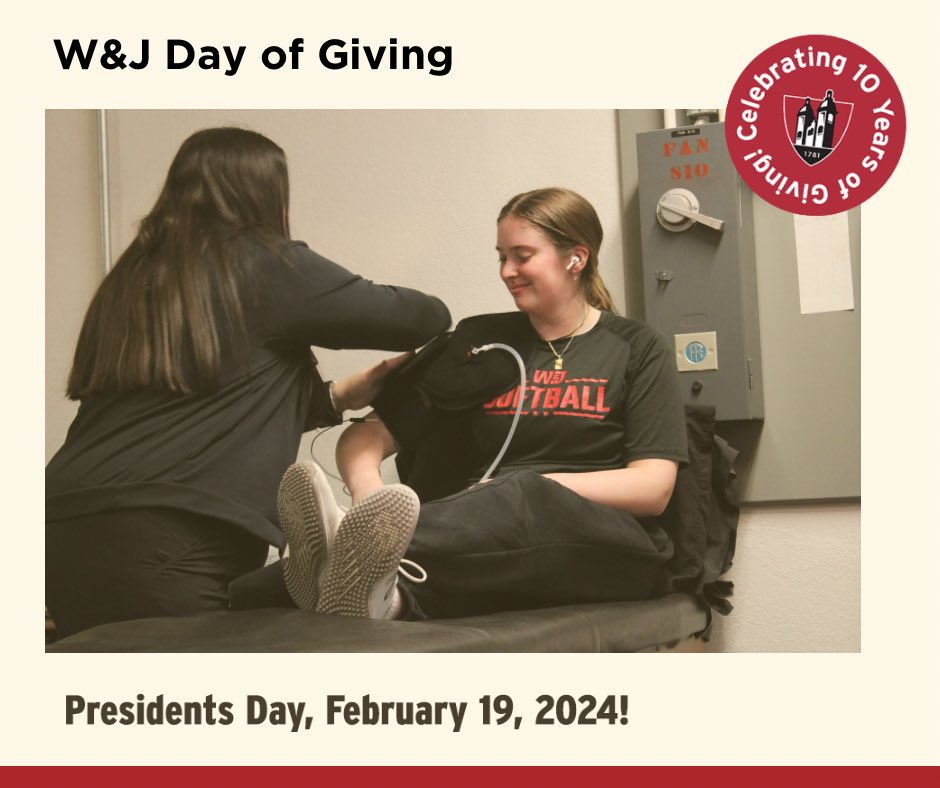 wjsportsmed's tweet photo. Over halfway through the day! Join us is celebrating 10 years of giving! Thanks to the generosity of a loyal alumnus, gifts to Sports Medicine will be matched dollar-for-dollar up to $1,000! Plan to make your gift at https://t.co/AjgdzxjzC4. https://t.co/RcGg0D8WSk