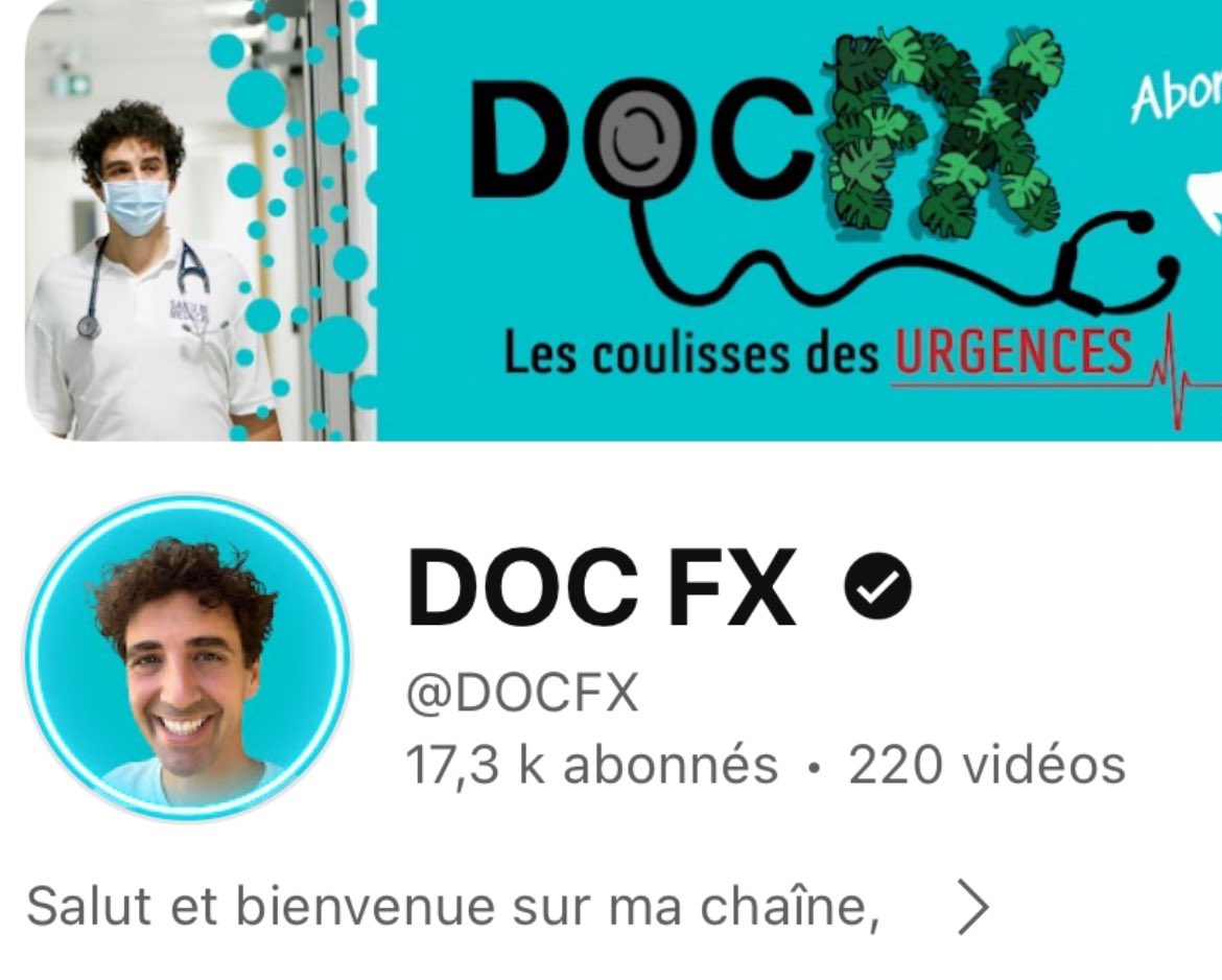 Après avoir reçu le label « Médecin Youtube » il y a quelques mois, ma chaîne vient d’être certifiée aujourd’hui avec la pastille à côté de mon nom. 

C’est vraiment une belle valorisation de mon travail effectué depuis plus d’un an sur YouTube ! 
Merci pour vos soutiens !  😄👍🏻