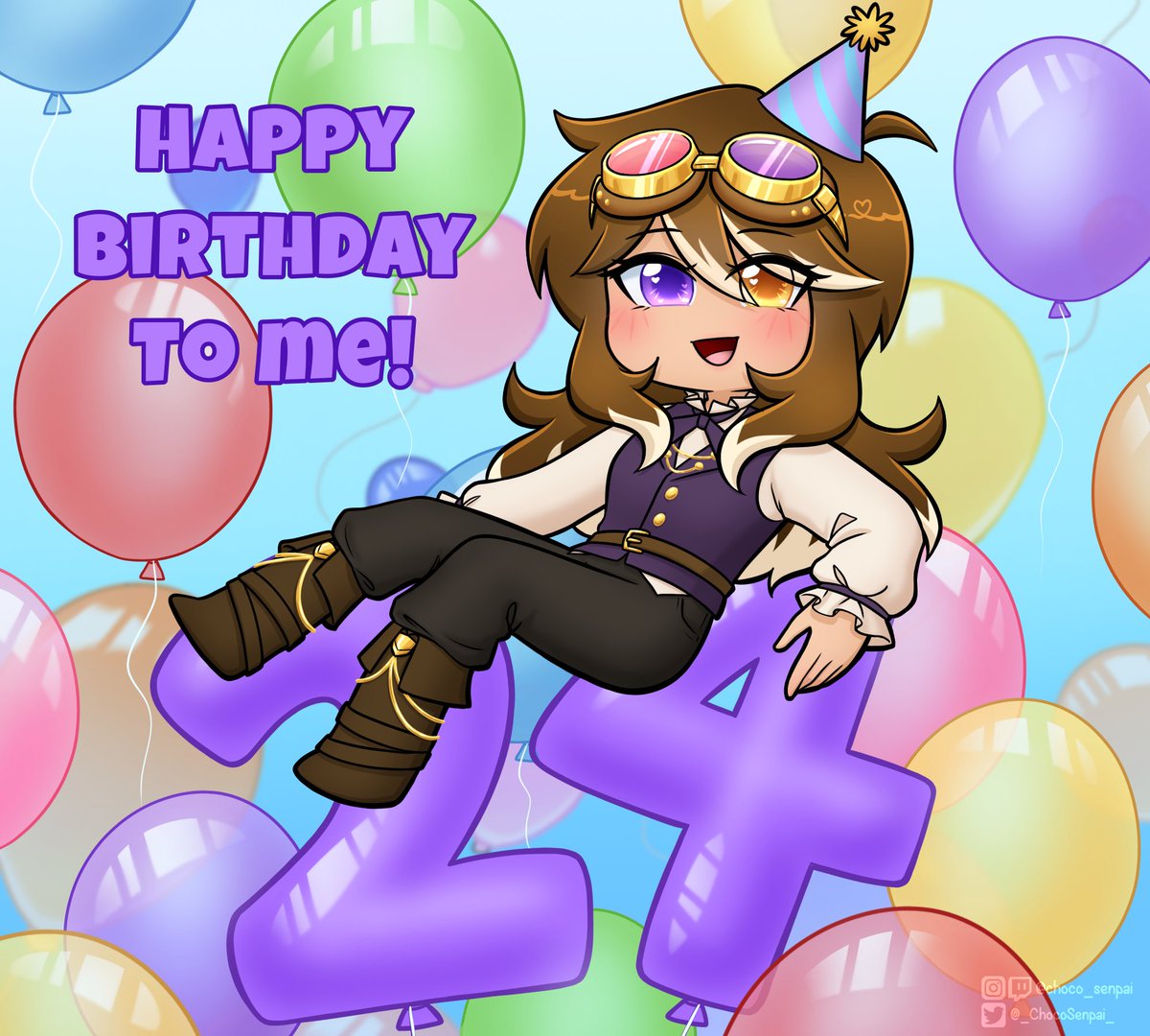 🎉Yippee!!🎉
I’m another year older^^ going to have a small celebration stream at around 12pm pst!! Hope yall have a lovely day^^ 🤭💕
