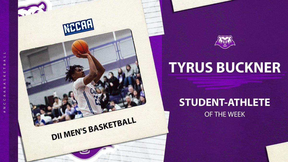 🏀Student-Athlete of the Week🏀 DII Men's #NCCAABasketball 𝐓𝐲𝐫𝐮𝐬 𝐁𝐮𝐜𝐤𝐧𝐞𝐫, Crown College the-n.cc/3V3ERID | #PlayForHim