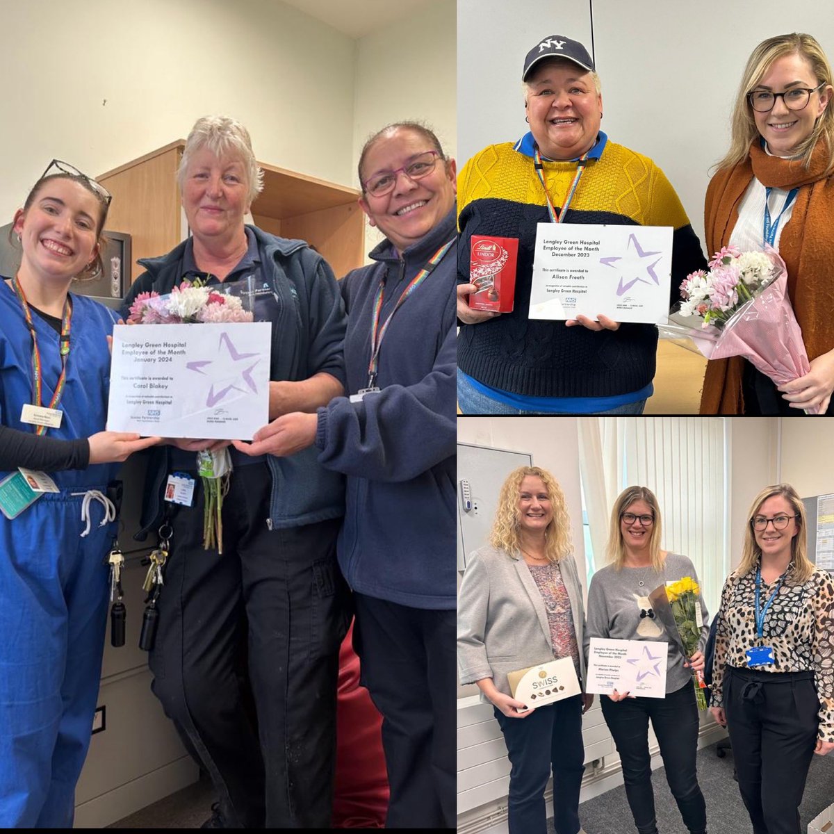 Nearly time for February’s employee of the month, here are our last three winners from November to January. Marion in our Admin team, Ali our gardener and Carol from our facilities team ☺️ thank you all for all you do 🤩 @LGH_SPFT @SPFT_NHS