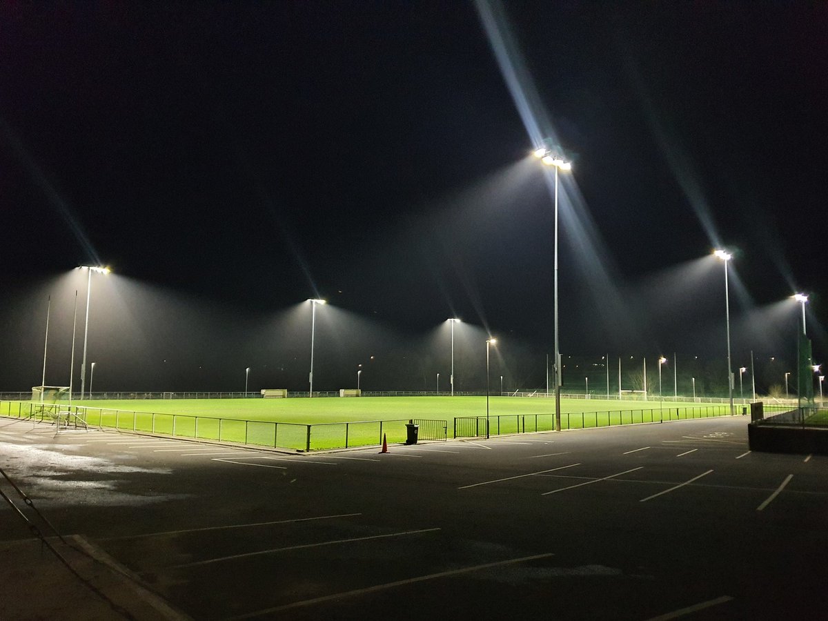 roger_dermott's tweet photo. Donal spent so much of his time at glen pitch ensuring that everything was as good as it good be for all the club members, community, Dogs and all😉. Only fitting that @WattyGrahamsGAA lights up Pairc An Gleann for one last time so Donal has one last look at her. https://t.co/KO23fLOb0L
