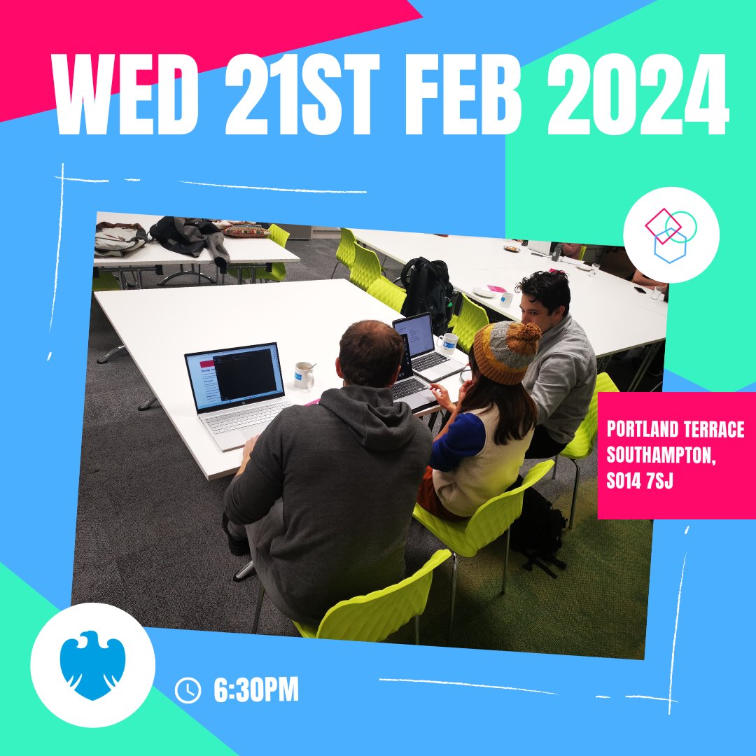 Our February workshop at Eagle Labs is less than 48 hours away but it's not too late to still sign up and join us! 📝 For more info or to sign up, head over to➡️ codebar.io/workshops/2907 #codebar #southampton #techcommunity #learntocode #coding #eaglelabssouthampton