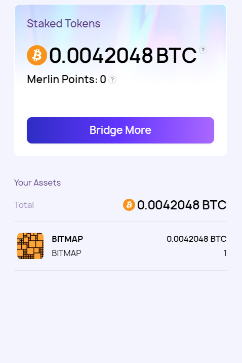 Just Staked my First Bitmap on Merlin Chain <a href="/BitmapTech/">Jeff - Merlin Chain</a> 

Use my Invite code for more points : KYK4T

#MERLIN #Merlinchain #Bitmap