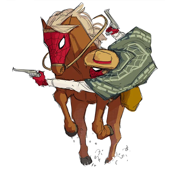 Say "Howdy!" to these Web-Slinger and Widow character designs by artist   