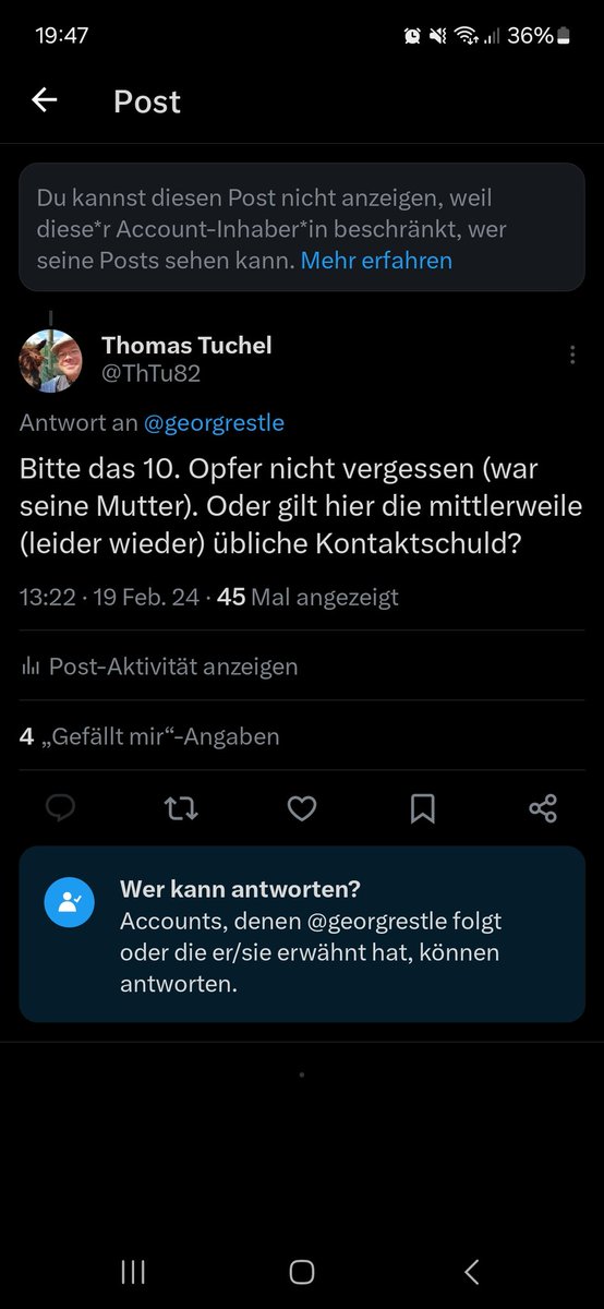 Schade, dass Georg Restle zu denen gehört, die mit Blocken und Ausblenden reagieren. Ist das so ein typisches Verhalten von ihm? 
<a href="/georgrestle/">Georg Restle</a>