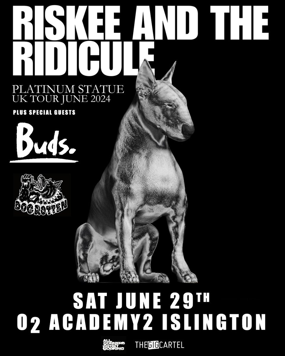 Got another one for you! We had so much fun supporting @RiskeeRidicule that we are coming back on 29th June to support them at Academy 2, Islington! @DogRottenBand complete the lineup! Tickets available now at academymusicgroup.com/o2academyislin…