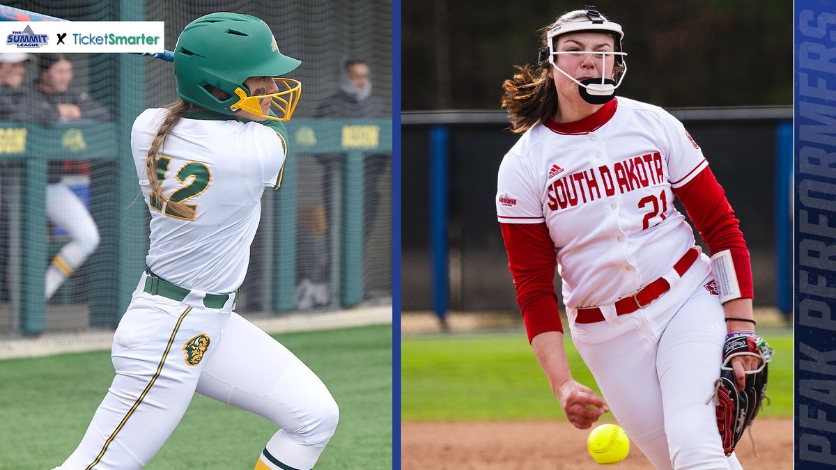 The Summit League (@thesummitleague) on Twitter photo SIMPLY INCREDIBLE‼️
These ladies showed up and showed out and earned themselves the <a href="/TicketSmarter/">TicketSmarter</a> #SummitSB Peak Performers of the Week 👏
Congrats, <a href="/NDSUsoftball/">NDSU Softball</a> and <a href="/SDCoyotesSB/">South Dakota Softball</a>!!!
📰 tinyurl.com/4yzwsc2u
#ReachTheSummit SIMPLY INCREDIBLE‼️
These ladies showed up and showed out and earned themselves the <a href="/TicketSmarter/">TicketSmarter</a> #SummitSB Peak Performers of the Week 👏
Congrats, <a href="/NDSUsoftball/">NDSU Softball</a> and <a href="/SDCoyotesSB/">South Dakota Softball</a>!!!
📰 tinyurl.com/4yzwsc2u
#ReachTheSummit