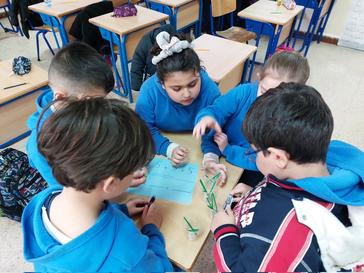 Joy is found not in finishing an activity but in doing it. Grade 3 learners making different activities about repeated addition and multiplication sentence. <a href="/FawziehHn/">fawziehhnaini</a> <a href="/MakAishaSchool/">MakAishaSchool</a>