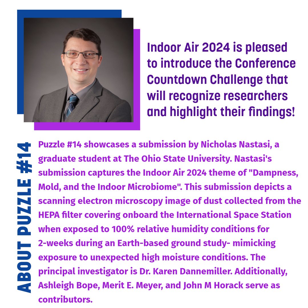 Highlighting research has never been more fun!!🎊 This is the last week to play Puzzle #14 for the chance to earn an action waterproof camera at Indoor Air 2024! 📸🏄🏼‍♀️🎉 indoorair2024.org/play-game/