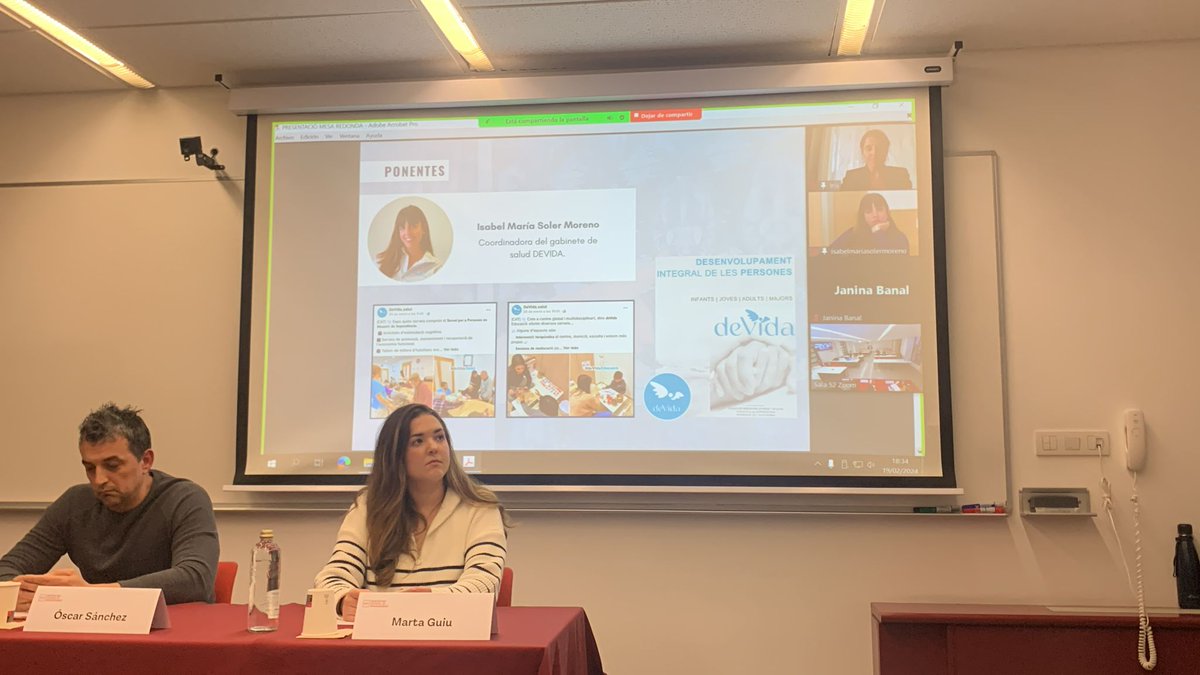 Isabel María Soler Moreno
"Para abordar a familiares con problemas de salud mental deberíamos fomentar el nivel de competencias emocionales, saber cómo comunicar, leer el lenguaje no verbal y establecer un vínculo de confianza con nuestros seres queridos." 
#mcc29 <a href="/ccupf/">CCS-UPF</a> <a href="/bsm_upf/">UPF-BSM</a>