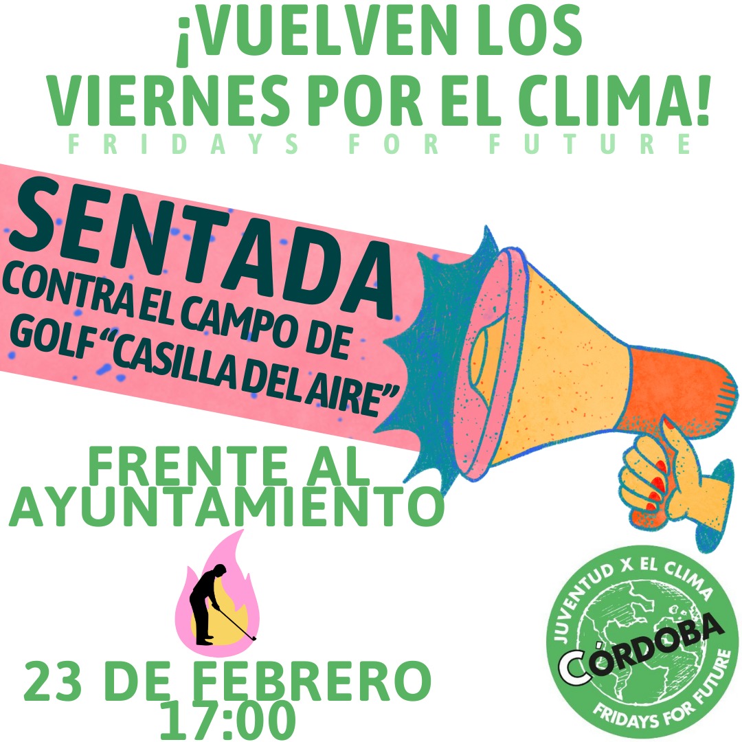 📢 VUELVEN LOS VIERNES POR EL CLIMA‼️ 

Este viernes recuperamos las sentadas que hacíamos en 2019 frente al Ayuntamiento de Córdoba, en las escaleras de Capitulares.

Únete a la sentada por nuestro futuro y el del planeta