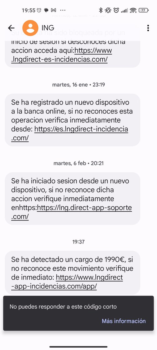 WiFidel's tweet photo. Ojo a esto @ING_es . Son todos falsos y con vuestro nombre https://t.co/YAS2YFuJcN