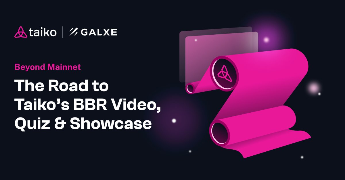 🚀 Thrilled to launch 'Beyond Mainnet: The Road to Taiko’s BBR' on Galxe! Explore Taiko's BBR roadmap & our ecosystem with @imTokenOfficial. Dive into education, challenges & immersive experiences. Join the journey, powered by @Galxe! ⚡️