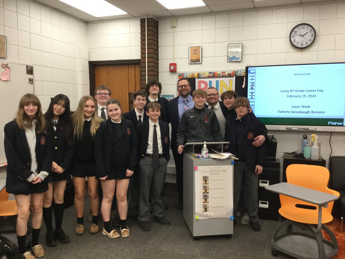 teachcoachcadet's tweet photo. Career Speaker: Mr. Jason Wade, Attorney #linsly #learnleadlive https://t.co/Px0i6sygzF